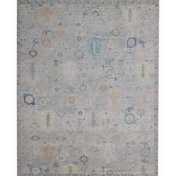 Bokara Rug Co., Inc. Handmade HandKnotted Wool Light Gray/Blue Rug Wayfair